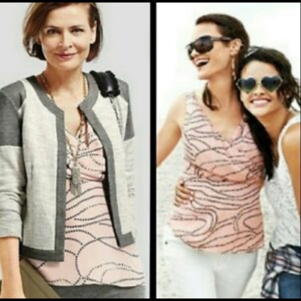 CABI ladies Sophia cami pink and gray